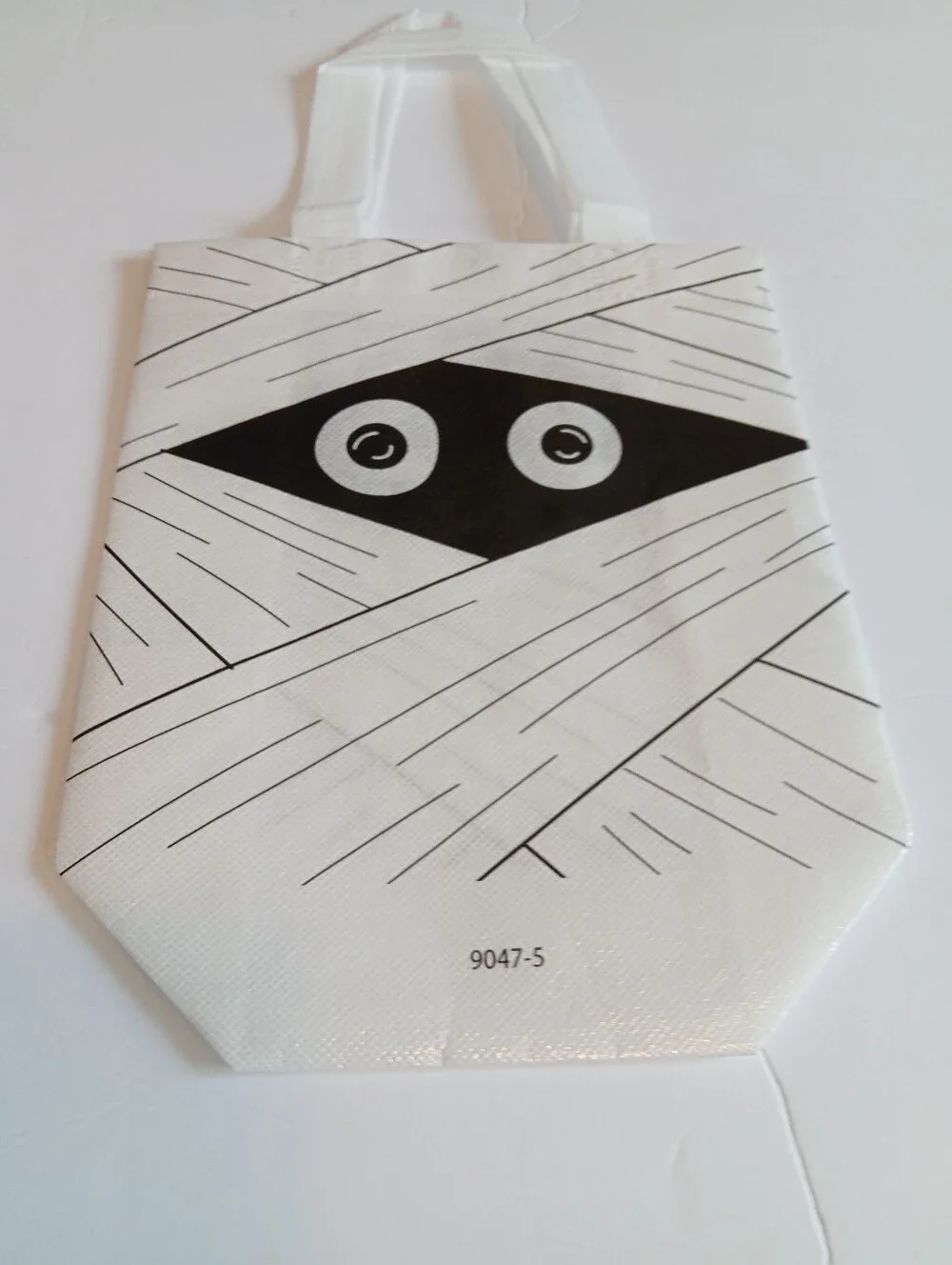 Halloween Ghost And Mummy Trick-or-Treat Tote Bag - Orange & White
